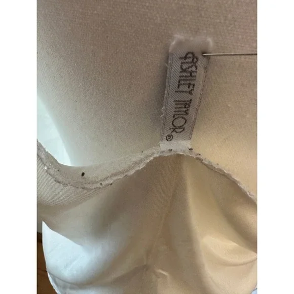 vintage coquette fairy slip top with lace and pink flower detail - Picture 6 of 9